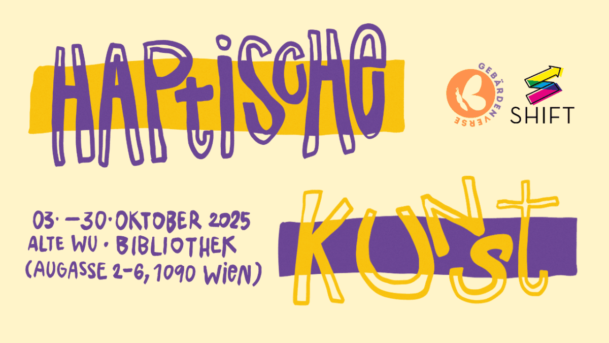 Das Bild ist eine Ankündigung für eine Ausstellung namens 